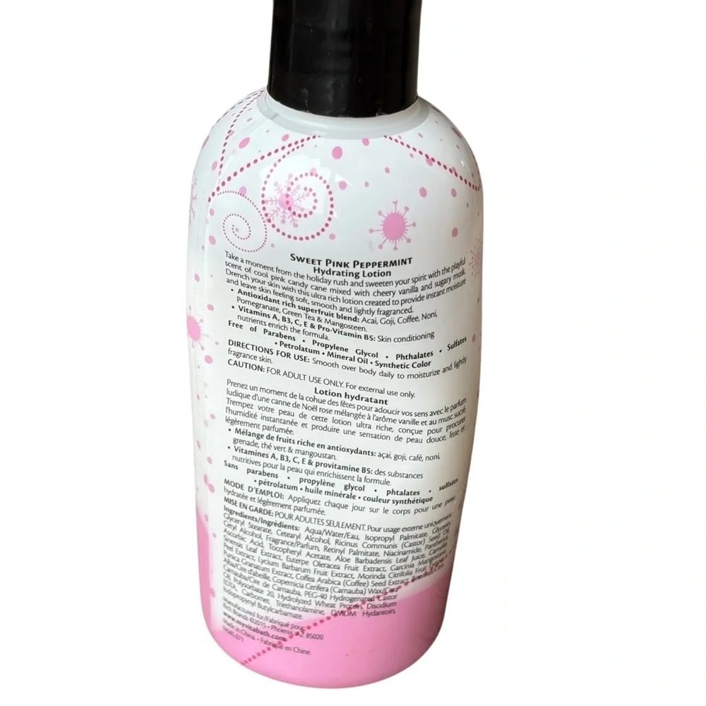 Vitabath Holiday Bliss Sweet Pink Peppermint Hydrating Lotion 12 oz